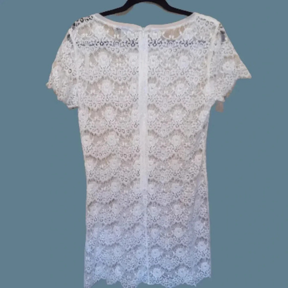 Forever 21 Essentials white lace swimsuit cover up.  NWOT - Picture 2 of 7